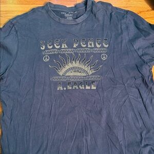 American Eagle Outfitters Gray Graphic Tee